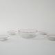 Set of glass salad bowls, Italian design, 1970s, production: Italy