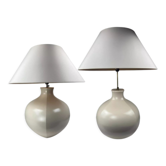 Paire de lampes en céramique de Kostka, France, années 1970, 107 cm