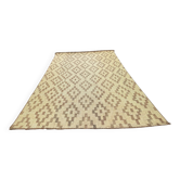 Natte touareg vintage en cuir et roseau