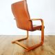 Camel leather sled chair from Mace