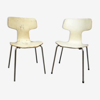 Pair of chairs Arne Jacobsen model 3103 Hammer Fritz Hansen