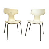 Pair of chairs Arne Jacobsen model 3103 Hammer Fritz Hansen