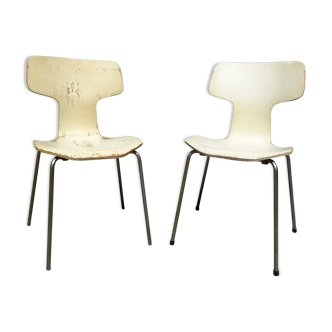Pair of chairs Arne Jacobsen model 3103 Hammer Fritz Hansen