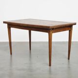 English Antique Extendable Dining Table in Elm and Cherry Wood
