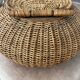 Wood and wicker basket