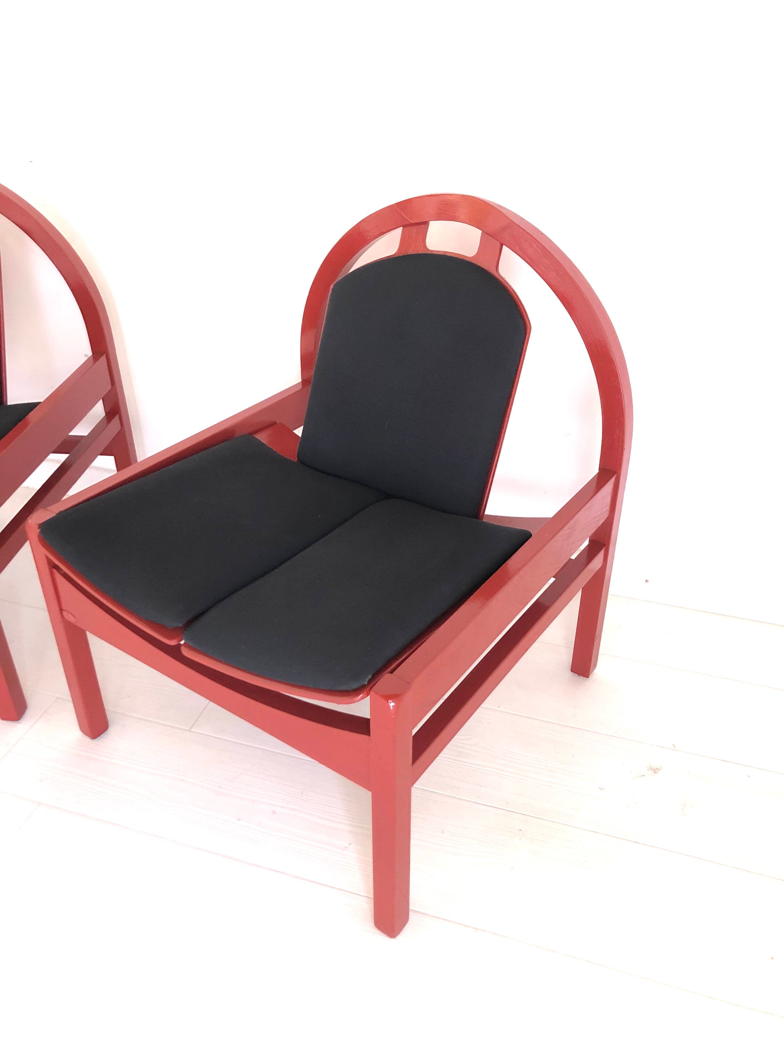 Pair of Baumann armchairs