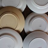 6 mismatched flat plates Marsac Canebière Fontanges Digoin Sarreguemines