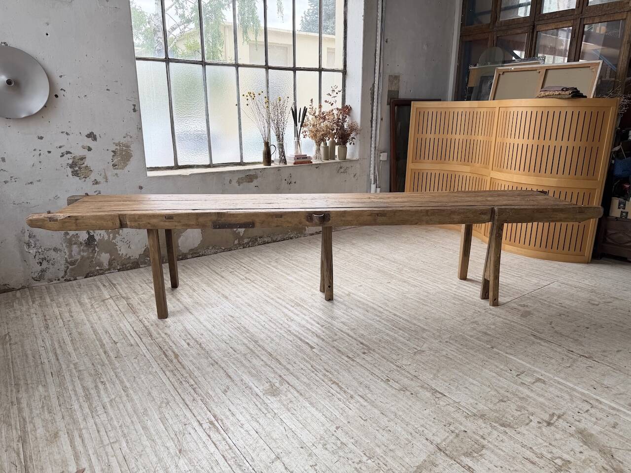 Brutalist popular art table XXL 3.5m/4m pine and oak