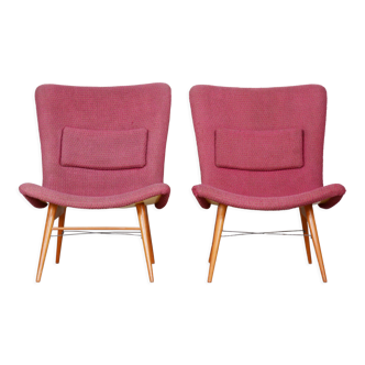 Original Pair of Mid-Century Armchairs by Miroslav Navratil, Czechia, 1950s