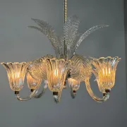 Venetian Art Deco chandelier made of Murano glass, circa 1930.