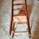 Lot de 6 chaises en bois et paille ancienne