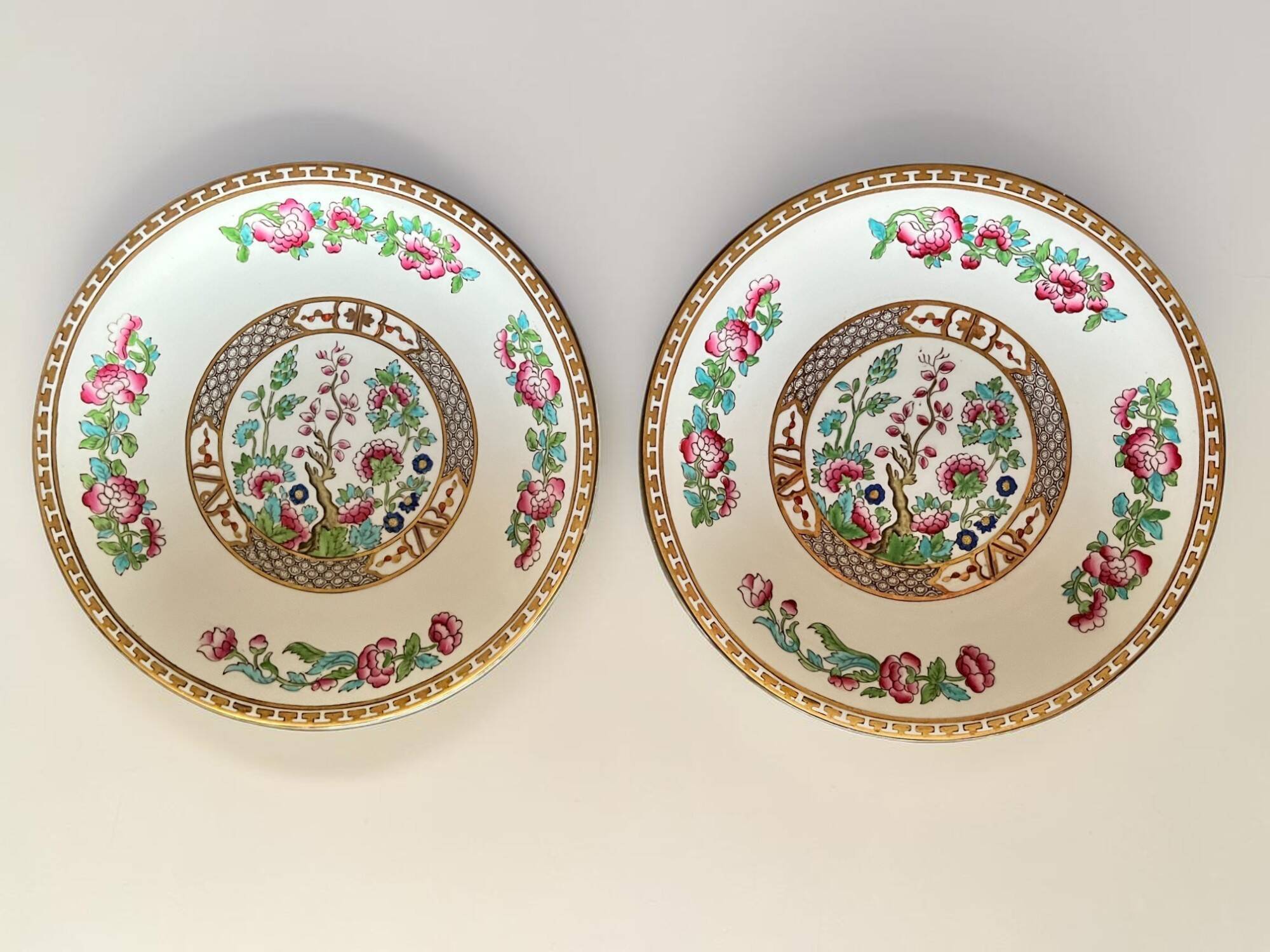 Two English porcelain plates by Bridgewood from the 20th century.