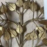 Paire d’appliques feuillage doré circa 1960