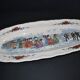 Sarreguemines large oval dish Obernai the snowball fight H. Loux