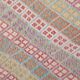 Multicolour Afghan Kilim Rug: Striped Contemporary Wool Flatweave 296x202cm