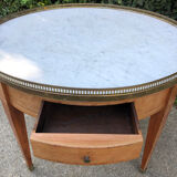 Hot water bottle table with marble