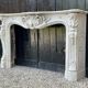 Remarkable Louis XV Style Fireplace, In Carrara Marble Circa 1880