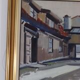 Original Oil on Canvas – “Side Street” by Yo Johansson – Signed, Framed