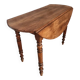 Antique French walnut folding dining table