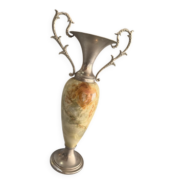Amphora-style onyx vase