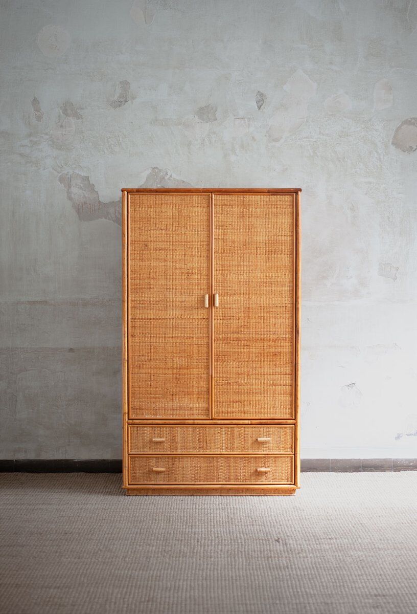 Bamboo wardrobe by Vivai Del Sud, 1970s