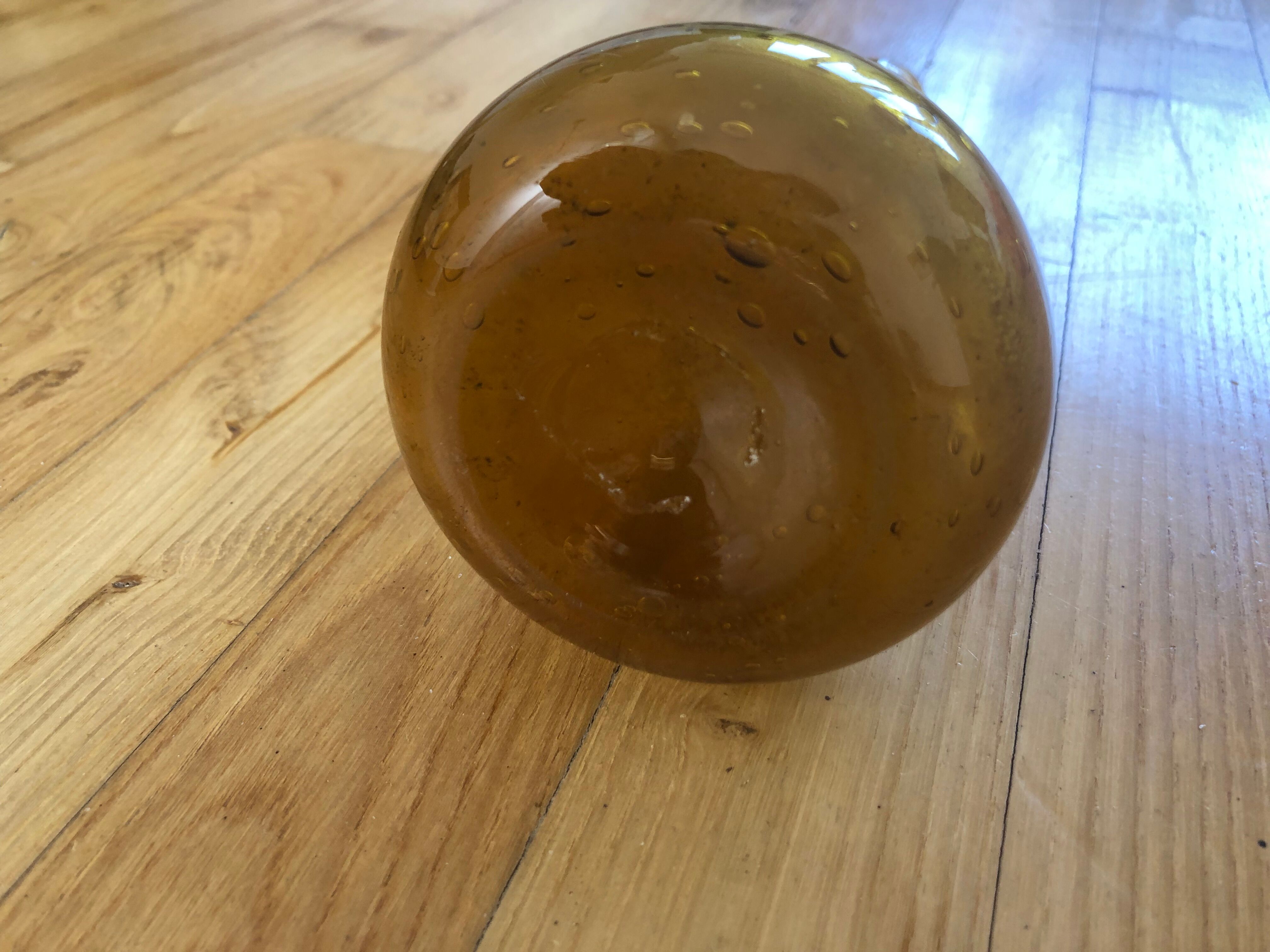 Vase soliflore en verre bullé