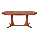 Table à manger ovale vintage 6 personnes, années 70s