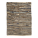 Contemporary "Tulu" Rug in Gray, Blue and Brown Colors