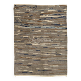 Contemporary "Tulu" Rug in Gray, Blue and Brown Colors