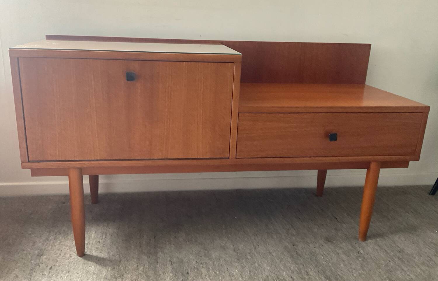 Console, Scandinavian teak sideboard, 1960s