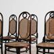 Dining set with 6 vintage chairs from the 1950s, Sautto & Liberale.