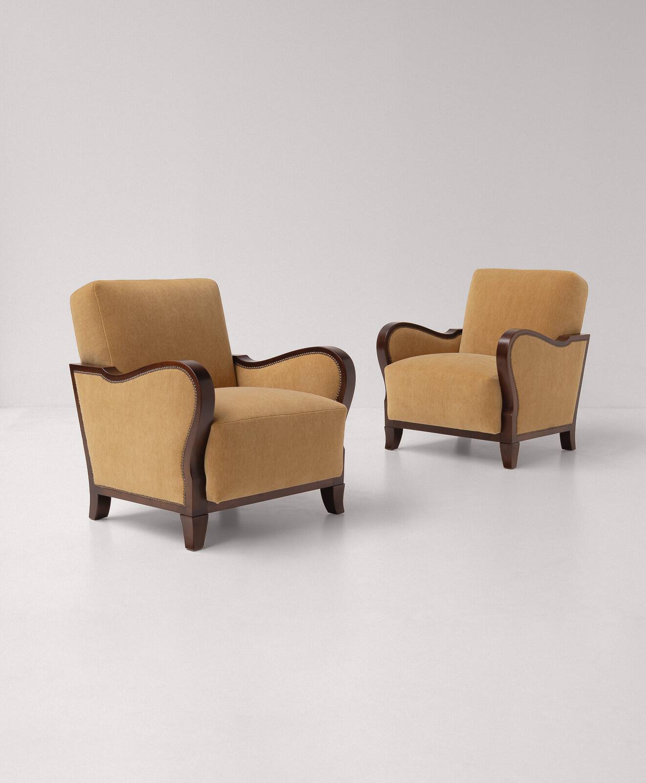 Paire de fauteuils club Art Déco, années 1940