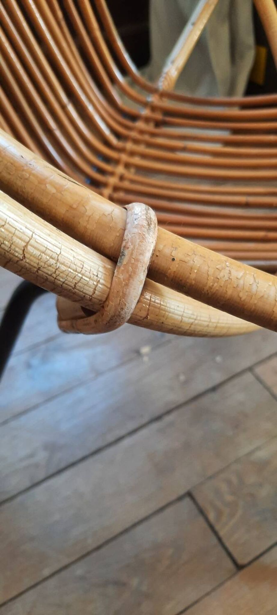 Pair of rattan armchairs
