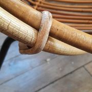 Pair of rattan armchairs