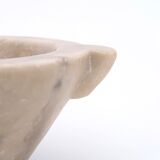 Marble mortar and wooden pestle, nineteenth century