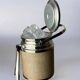 Regency leather ice bucket with tongs, Italy, 1970s