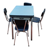 Formica kitchen table and 4 Skaï chairs