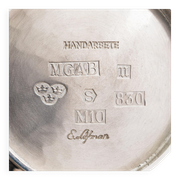 Eric Löfman Hammered sterling silver bowl MGAB, Uppsala 1986 Stamped