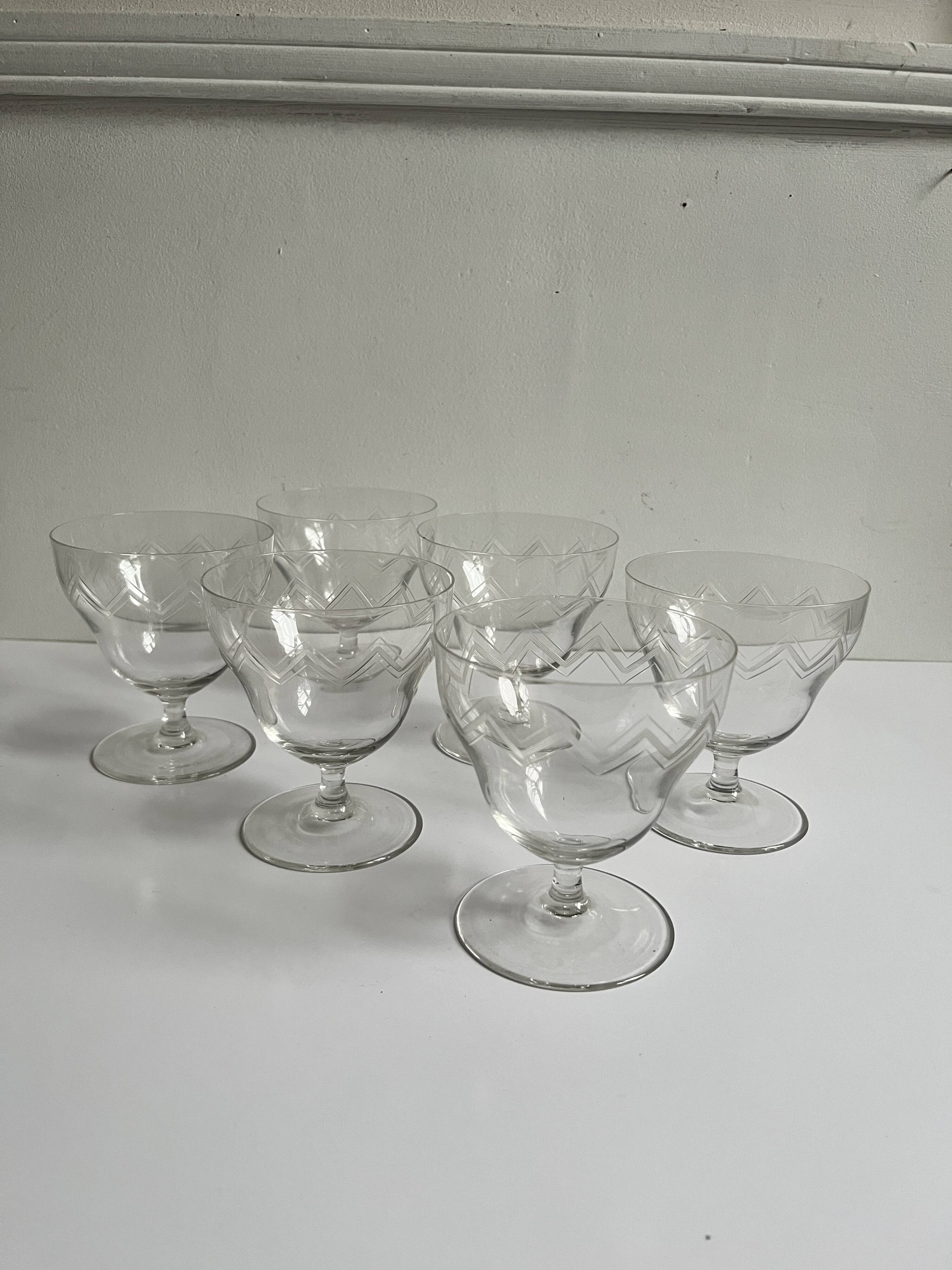 Art Deco wine glasses