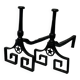 Pair of designer cast iron andirons