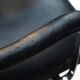 Pair of European 1970s swivel armchairs in faux leather and steel