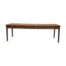 Old canteen in pine table