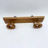 Scandinavian coat rack, light wood – 1960s