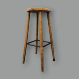 Vintage wooden and metal bar stool – simple and authentic design