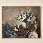 Huile sur toile, Nature morte, Pavel Roucka 1986