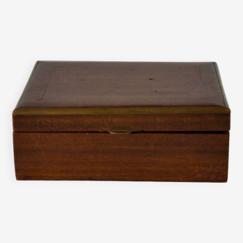 Boîte en bois et laiton, art déco, 1930