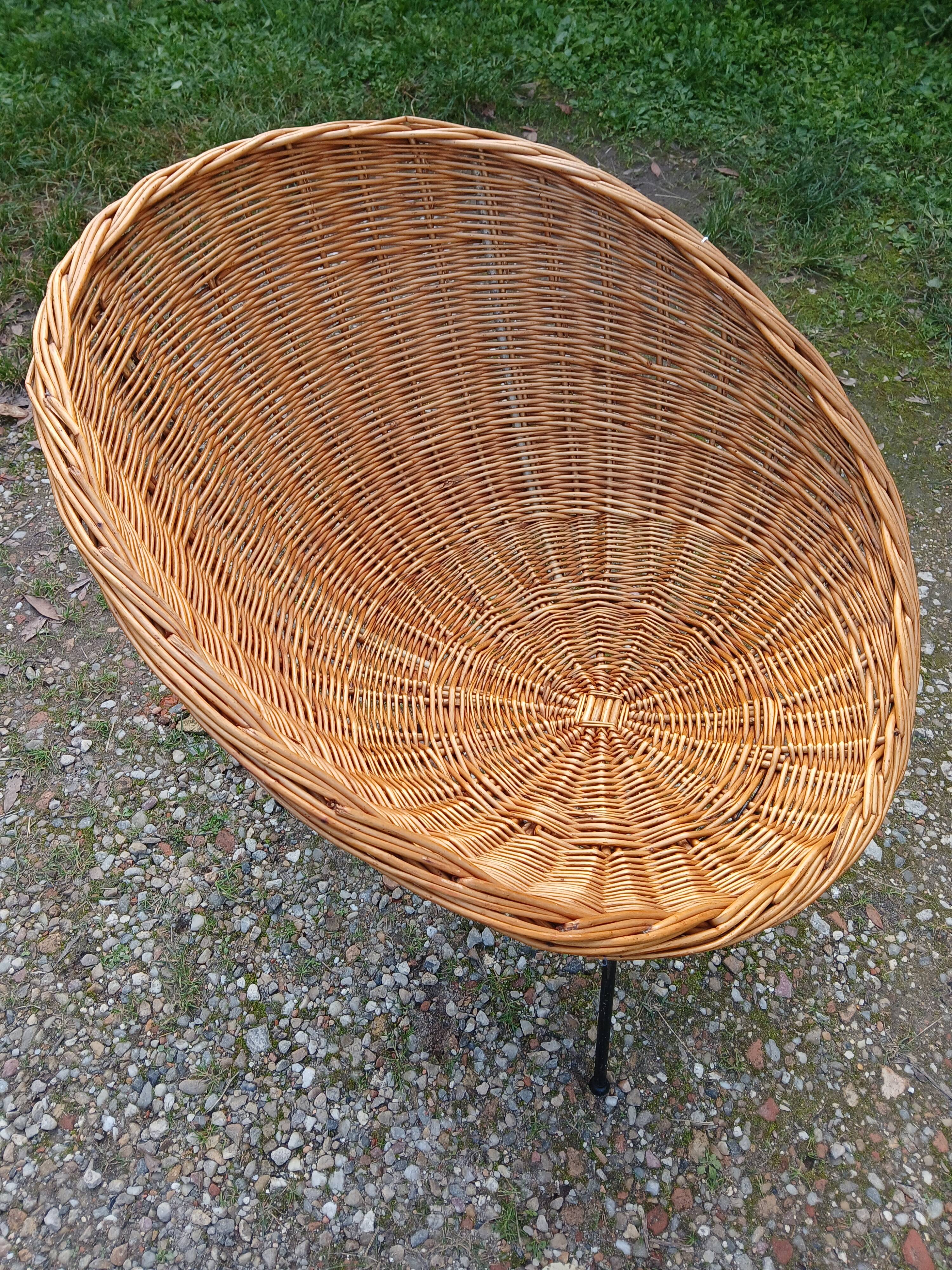 Vintage rattan basket chair