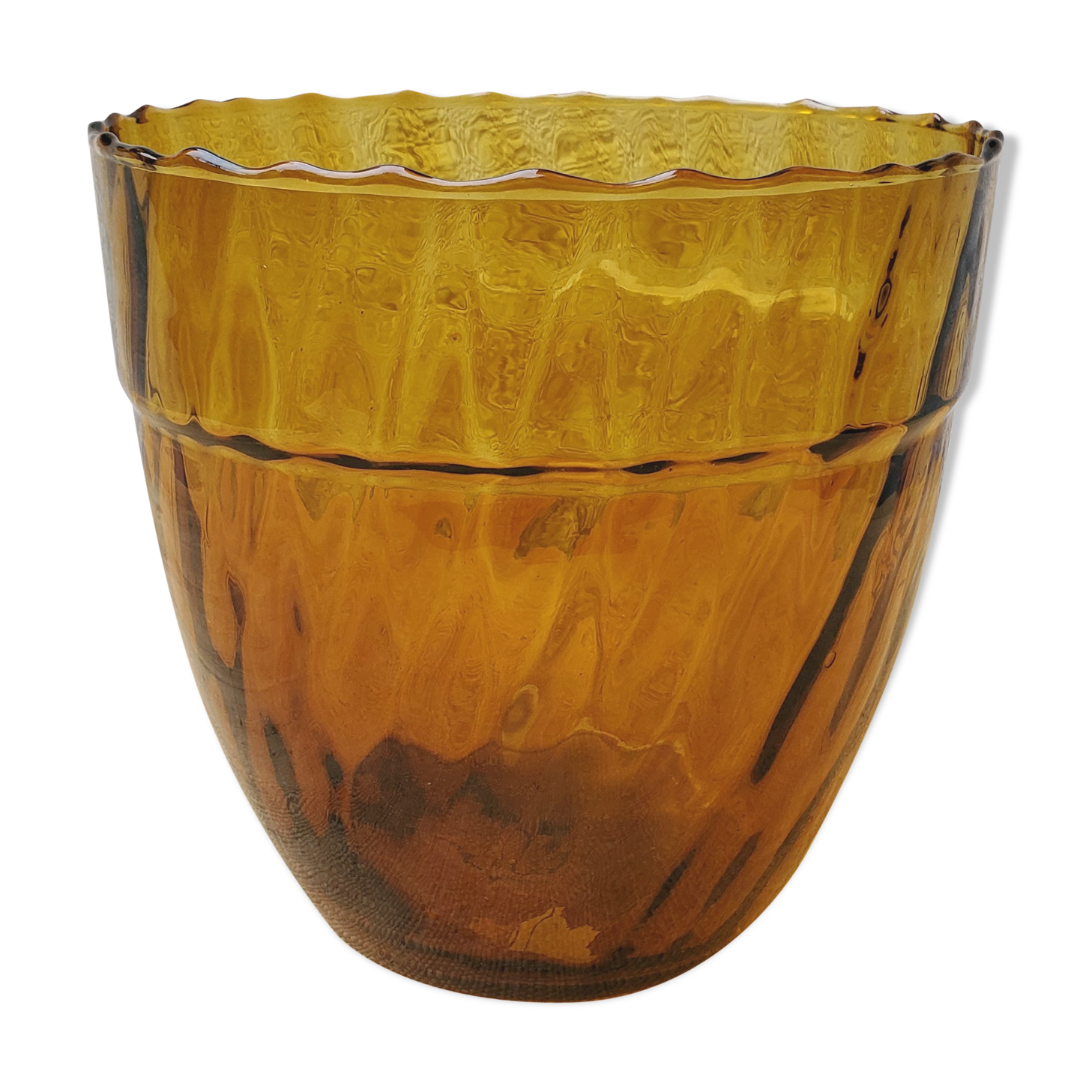 Cache amber glass jar