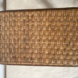 Vintage rattan low stools