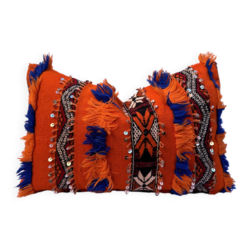 Moroccan Pillow Old Moroccan Cushion - Berber Cushion - Berber Cushion - Handwoven Pillow